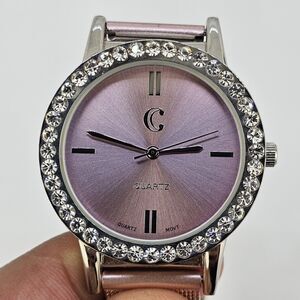 Women's Watch 35MM‎ Pink Dial Crystal Bezel Pink Milanese Band New Battery